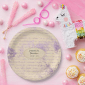 Lavendel kleurthema Trouwen Papieren Bordje (Feest)