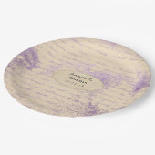 Lavendel kleurthema Trouwen Papieren Bordje (Gekanteld)