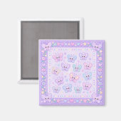 Lavendel Knuffeldieren Magneet (Voorkant / Achterkant)