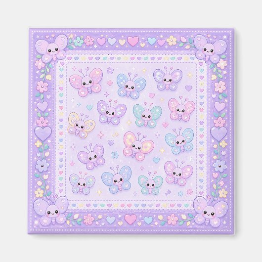 Lavendel Knuffeldieren Magneet (Voorkant)
