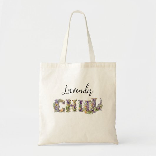 Lavendel Koel Tote Bag (Voorkant)