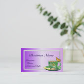 Lavendel koffiekopje visitekaartje (Staand voorkant)