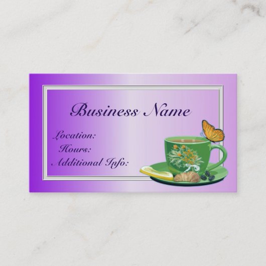 Lavendel koffiekopje visitekaartje (Voorkant)