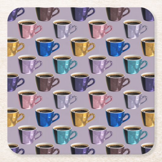 Lavendel koffiekopjes kartonnen onderzetters (Voorkant)