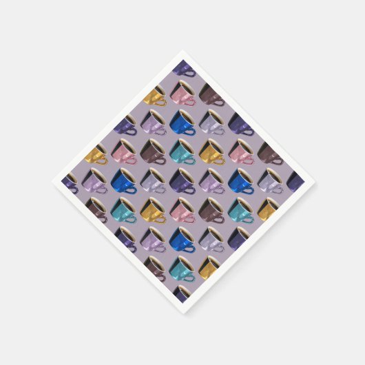 Lavendel koffiekopjes servetten (Hoek)