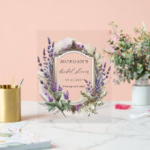 Lavendel Koninklijke Bruidsfeest Bloemen Acryl Bord (Huwelijk)