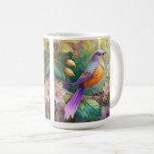 Lavendel Kop Oranje Borst Fantasie Vogel (Voorkant rechts)