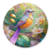Lavendel Kop Oranje Borst Fantasie Vogel