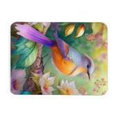 Lavendel Kop Oranje Borst Fantasie Vogel Magneet (Horizontaal)