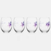 Lavendel Koppels Gift Drinkware Set Wijnglas Zonder Voet (Rechts)