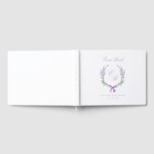 Lavendel Krans & Boog Monogram Huwelijk Gastenboek (Volledig)