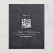 Lavendel krijtbord QR budget bruiloft uitnodiging (Achterkant)