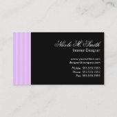 Lavendel kroonluchter en bank visitekaartje (Achterkant)