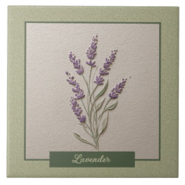 Lavendel Kruid Keuken Paarse Nepreliëf Tegeltje
