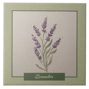 Lavendel Kruid Keuken Paarse Nepreliëf Tegeltje