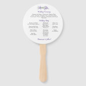 Lavendel Kruiden en Groen Krans Programma Fans Handwaaier (Achterkant)