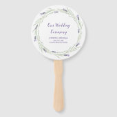 Lavendel Kruiden en Groen Krans Programma Fans Handwaaier (Voorkant)