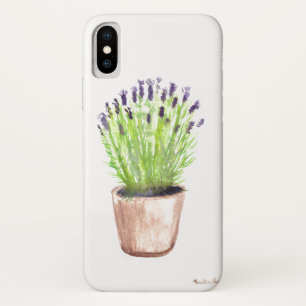 Lavendel kruiden pot plant waterverf paarse Case-Mate iPhone case