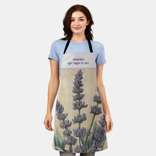  Lavendel Kruidenkeuken Schort (Gedragen)