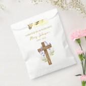 Lavendel Kruis Rouw Favorietentas Bedankzakje (Gezegeld)