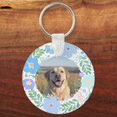 Lavendel Labrador Retriever - Aangepaste foto & na Sleutelhanger (Achterkant)