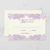 Lavendel Lace Country Floral Response Kaart (Voorkant / Achterkant)