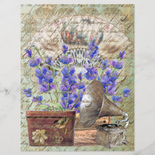 Lavendel Lace Fan Pet doos Gramophone