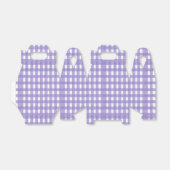 Lavendel Lace Gingham Gables Favor Box Bedankdoosjes (Uitgevouwen)