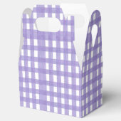 Lavendel Lace Gingham Gables Favor Box Bedankdoosjes (Geopend)