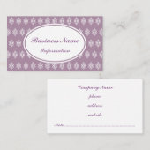 Lavendel Lace Print Visitekaartje (Voorkant / Achterkant)