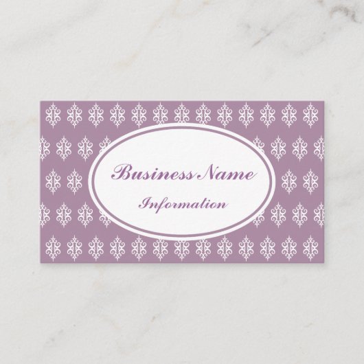 Lavendel Lace Print Visitekaartje (Voorkant)