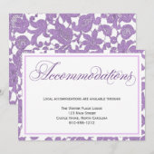 Lavendel Lace Trouw Accommodatiekaart Kaart (Voorkant / Achterkant)