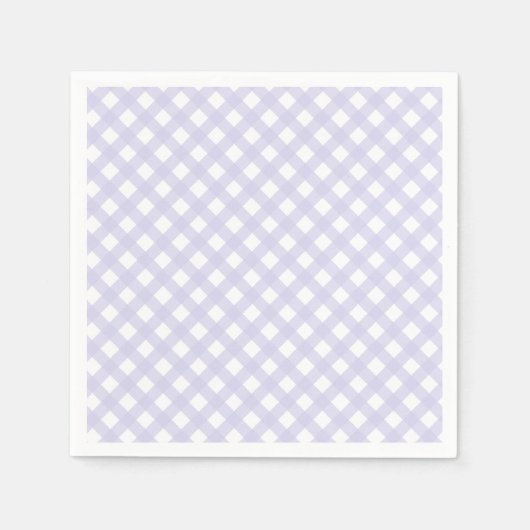 Lavendel Landelijke Stijl Gingham Patroon Servet (Voorkant)
