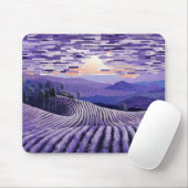 Lavendel Landschap Art Decor Paint Muismat (Met muis)