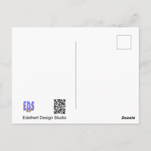 Lavendel Landschap DIY Briefkaart (Achterkant)