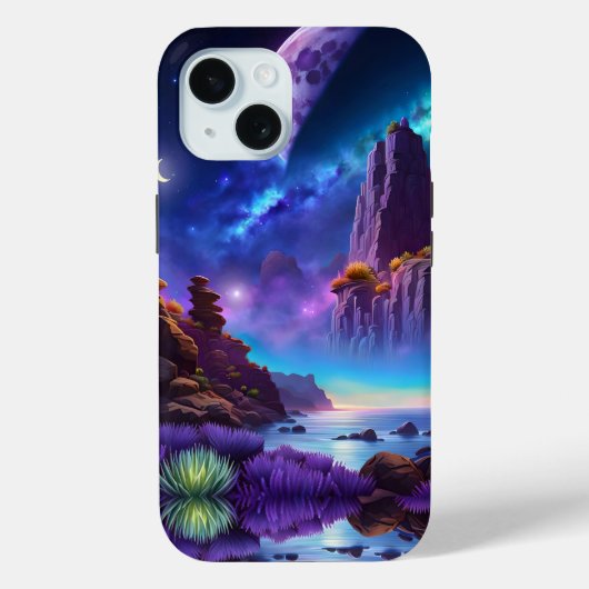 Lavendel Landschap Fantasie Case-Mate iPhone Case (Achterkant)