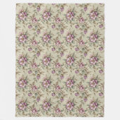 Lavendel lange stengel Rozen Fleece Deken (Voorkant)