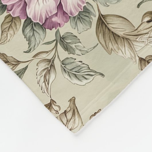 Lavendel lange stengel Rozen Fleece Deken (Hoek)