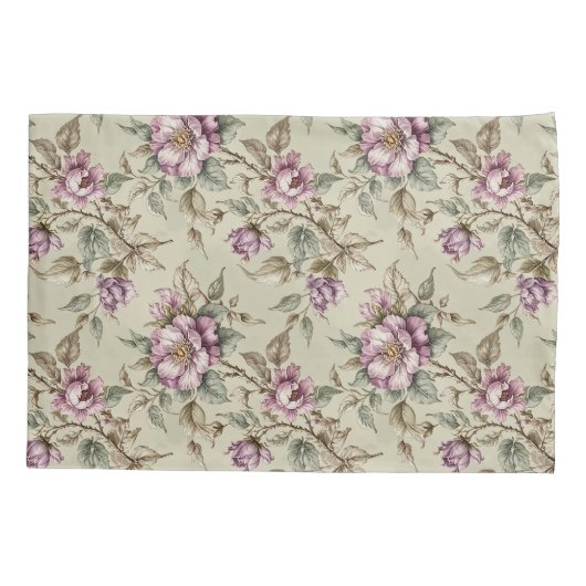 Lavendel lange stengel Rozen Kussensloop (Achterkant)