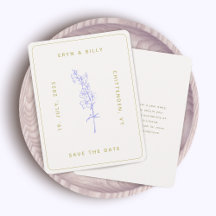 Lavendel Larkspur Floral Save the Date