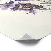 Lavendel Larkspur Flower Art Print Poster (Hoek)