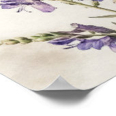 Lavendel Larkspur Flower Art Print Poster (Hoek)