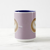 Lavendel Latte Koffie Kunst Hart Combo Mokkop Mok (Midden)