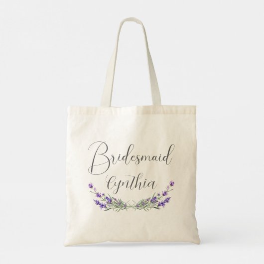 Lavendel Laurel Bruidsmeisje Trouw  Tote Bag (Achterkant)