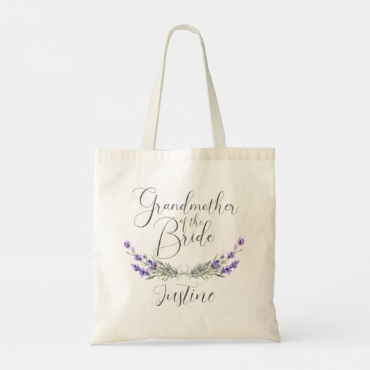 Lavendel Laurel Grootmoeder van de bruid bruiloft Tote Bag (Achterkant)