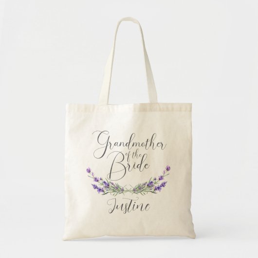 Lavendel Laurier Grootmoeder van de Bruid Trouw  Tote Bag (Voorkant)