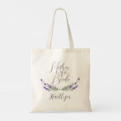 Lavendel laurier moeder van de bruid bruiloft tote bag (Achterkant)