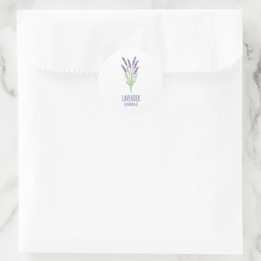 Lavendel Lavandula Ronde Sticker (Tas)