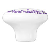 Lavendel / Lavendar Bloemen Krans Cirkel Keramische Knop (Zijkant)