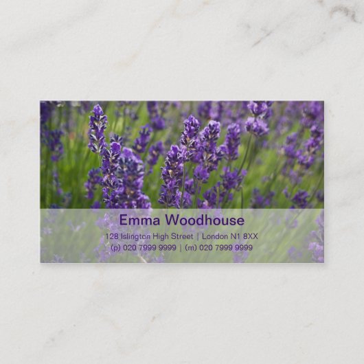 Lavendel | Lavendel Visitekaartje (Voorkant)